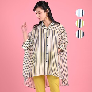 Button Shirt/Blouse Shirtwaist Stripe 【2024NEW】