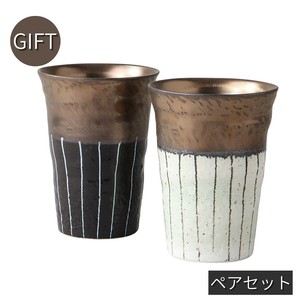 ギフト 金彩十草フリーカップペアー 日本製  美濃焼