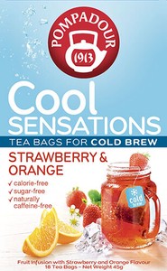 クールセンセーション ストロベリー&オレンジ(2.5g/tea bag18袋入り)【夏におすすめ商品】