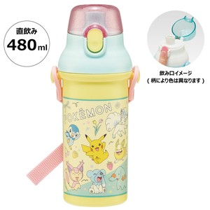 Water Bottle Skater Pokemon Retro for Kids 480ml Made in Japan