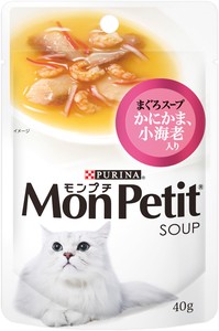 [ネスレ日本] モンプチ　スープ　まぐろスープ　かにかま、小海老入り40g