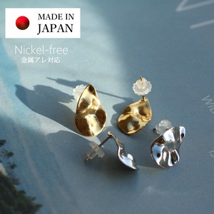 金耳针耳环（黄金） 无镍 宝石 日本制造