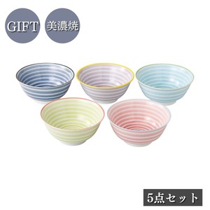 Mino ware Donburi Bowl Gift 5-colors Made in Japan