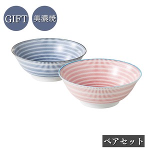 Mino ware Donburi Bowl Red Gift Ramen Bowl Made in Japan