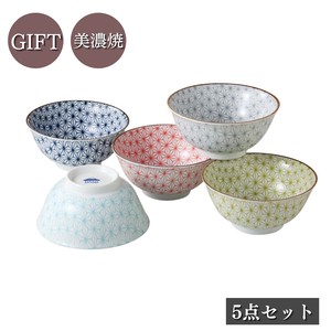 Mino ware Donburi Bowl Gift Hemp Leaves Made in Japan