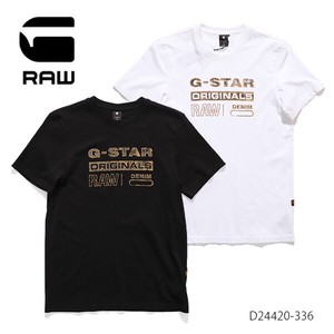 ジースター ロウ【G-STAR RAW】DISTRESSED ORIGINALS SLIM R T メンズ Tシャツ 半袖 ロゴ トップス