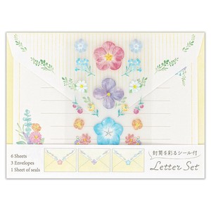 Letter set Flower Mini Envelope Decorating Made in Japan