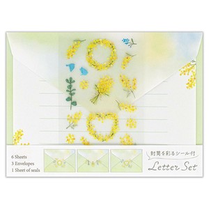 Letter set Envelope Decorating Mimosa Made in Japan