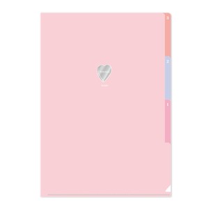 资料夹/文件夹 口袋 粉色 透明 日本制造