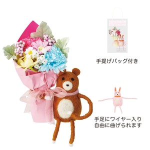 アニマルブーケソープフラワー　くま　プレゼント/贈り物/石鹸/花