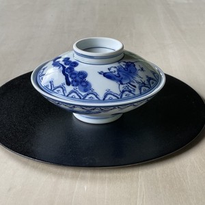 染付唐子 平碗 ボウル 蓋物 汁椀  器 食器 [日本製/有田焼/和食器]