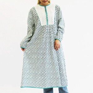 インド綿エスニックPtレースドレス