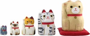 动物摆饰 招财猫 纸糊套娃 和纸 吉祥物 小鸟 日本