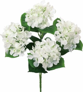 【造花】アジサイブッシュ　ホワイト　FB-2647W