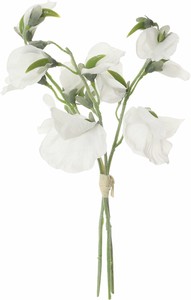 【造花】スイートピーバンチ　ホワイト　FS-7796W