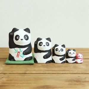 动物摆饰 纸糊套娃 和纸 吉祥物 小鸟 日本 熊猫