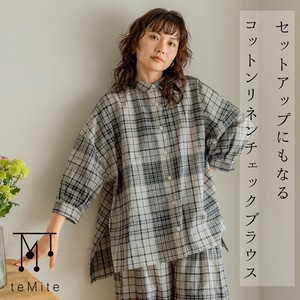 Button Shirt/Blouse Yarn-dyed Checked Pattern 【2024NEW】