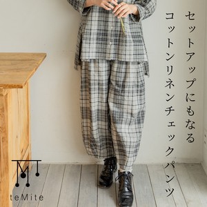 Cropped Pant Yarn-dyed Checked Pattern 【2024NEW】