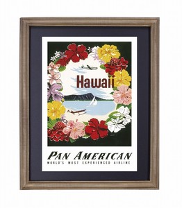 ODハワイアン フレームポスター PA FLOWER