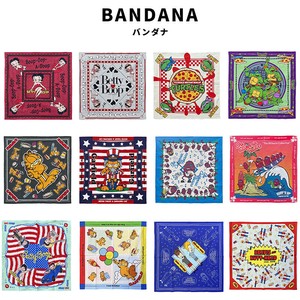 BANDANA バンダナ Betty Boop GARFIELD Mutant Turtles RAISIN BABH ハンカチ スカーフ ランチョンマット