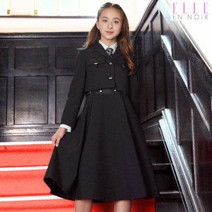 卒業式フォーマル女の子　ブラック ショートジャケットハイウエストスカートスーツ