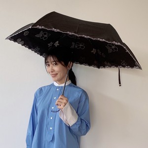晴雨两用伞 扇贝边 刺绣 50cm