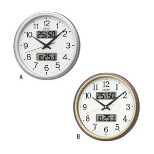 <インテリア>セイコー カレンダー・温度・湿度計付電波掛時計　(KX275)