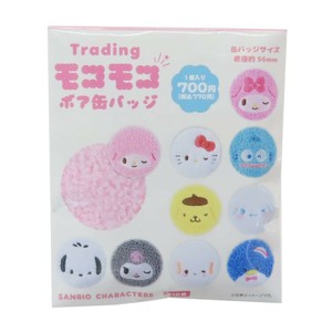 【缶バッジ】サンリオキャラクターズ トレーディングモコモコボア缶バッジ 全10種 フェイス