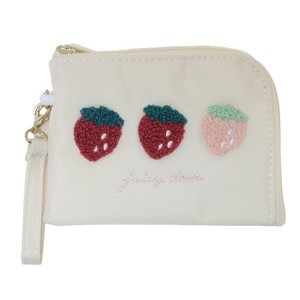 Pass Holder Strawberry Embroidered