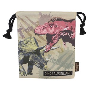 【巾着袋】学研の図鑑LIVE 巾着 ティラノサウルス＆トリケラトプス 恐竜