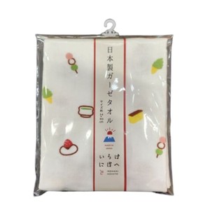 Hand Towel Japanese Sweets Face 34 x 90cm Made in Japan