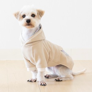 ベリーフラワーポケットパーカー　ドッグウェア　犬服　リンクコーデ　日本製　made in japan　ペット服