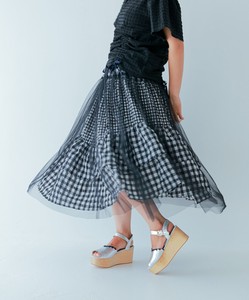 Skirt Tiered Skirt UNICA Checkered