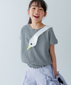 【unica】　スワンスカラップギンガムTシャツ　KIDS　S-XL（115-155cm）