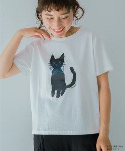 SALE【unica】　クロネコ　Tシャツ　LADIES