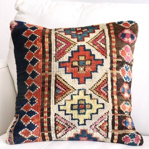 Cushion Cover Brown Navy Vintage 40cm