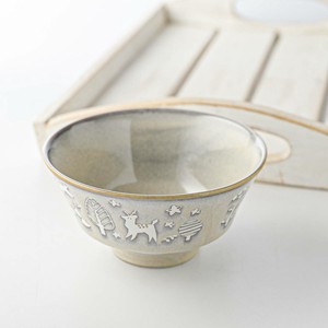 Mino ware Rice Bowl Scandinavian Pattern 13cm Made in Japan