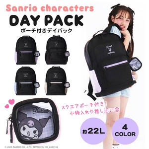 ポリメッシュポーチ付デイパック / キャラクター ポリエステル リュック 22L 2024新作