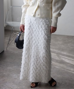 フリンジ編みスカート