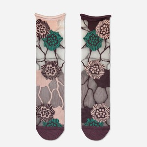 Ankle Socks Purple Socks Ladies' Made in Japan