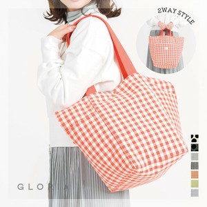 Tote Bag Ladies fashion Check 2-way S/S