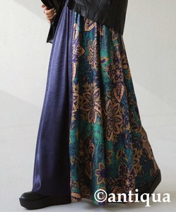 [アンティカ]花柄 切替えアシメスカート スカート レディース  PY-00625【ALL】