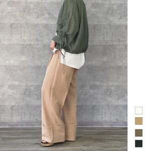 Full-Length Pant Roll-up Wide Pants 2024 Spring/Summer