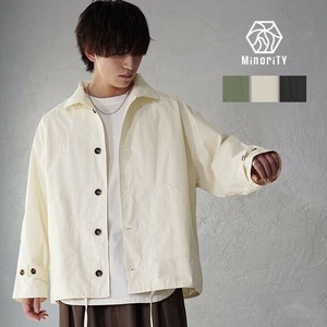 【ブルゾン】ミリタリー スタンドカラー ジャケット シャツジャケット／MinoriTY
