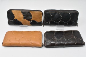 Long Wallet Patchwork Cattle Leather