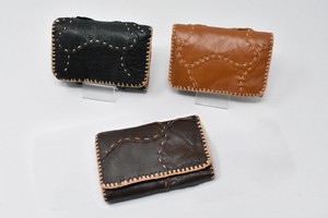Trifold Wallet Patchwork Cattle Leather