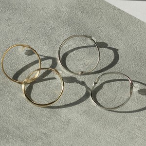 金耳针耳环（黄金） 无镍 宝石 日本制造