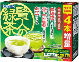 【機能性表示食品】　賢人の緑茶増量品　34本