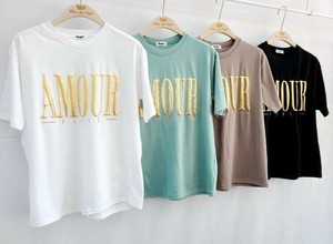 【2024春夏新作】AMOURゴールドロゴTシャツ