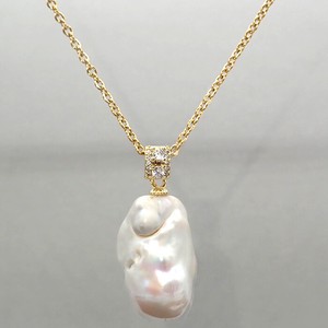 Pearls/Moon Stone Necklace Top Pendant 1-pcs Made in Japan